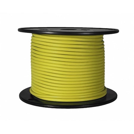 Wirthco Primary Wire, GPT, 16 AWG, Yellow, PVC Jacket W48-81105